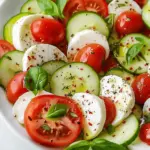 Fresh Cucumber Caprese Salad