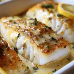 Baked Cod in Coconut Lemon Cream Sauce