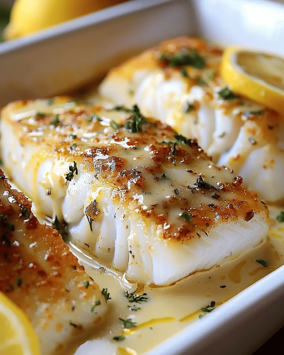 Baked Cod in Coconut Lemon Cream Sauce: Easy, Flavorful Delight