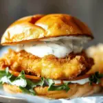 Crispy Fried Cod Fish Sandwich