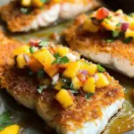 Tropical Coconut Crusted Fish with Mango Salsa