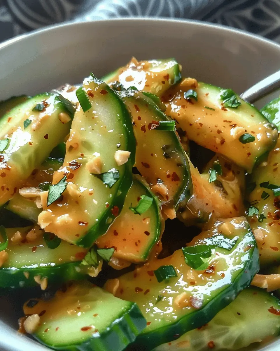 Cucumbers in Spicy Peanut Sauce: A Refreshingly Easy Delight