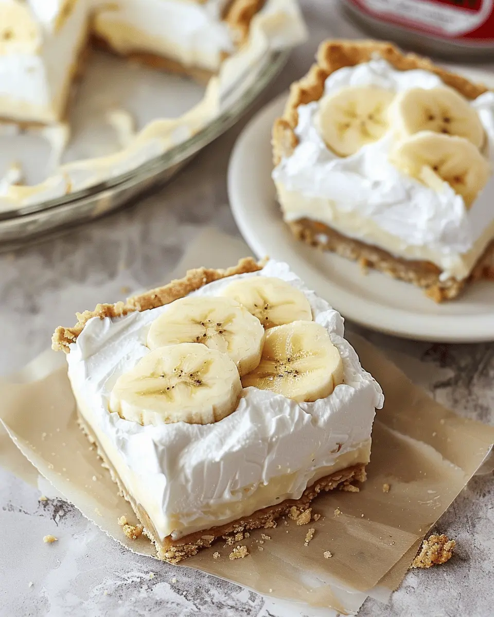 No-Bake Banana Cream Pie Bars: Easy, Indulgent Treat to Make