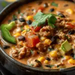 High Protein Creamy Taco Soup