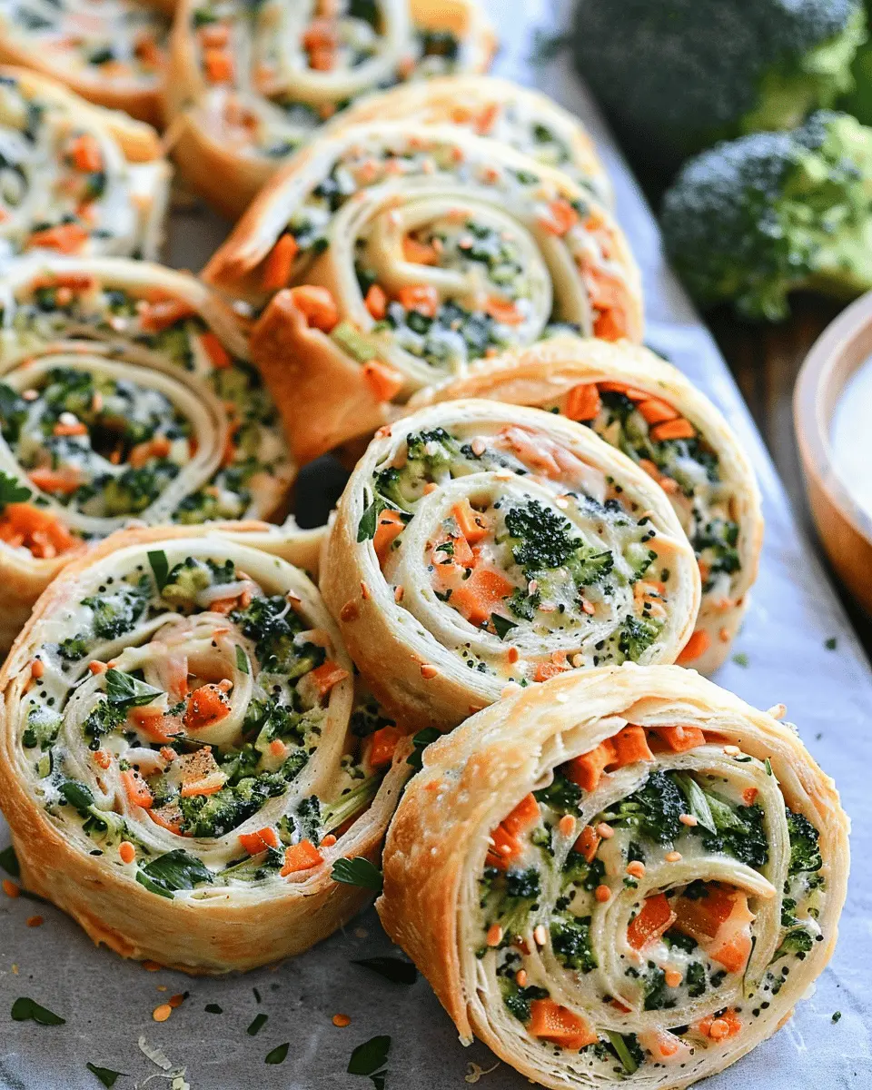 Vegan Veggie Pinwheels: Easy & Delicious with Broccoli and Carrots