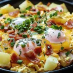 Cheesy Potato Egg Scramble