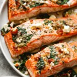 Stuffed Salmon With Spinach & Feta