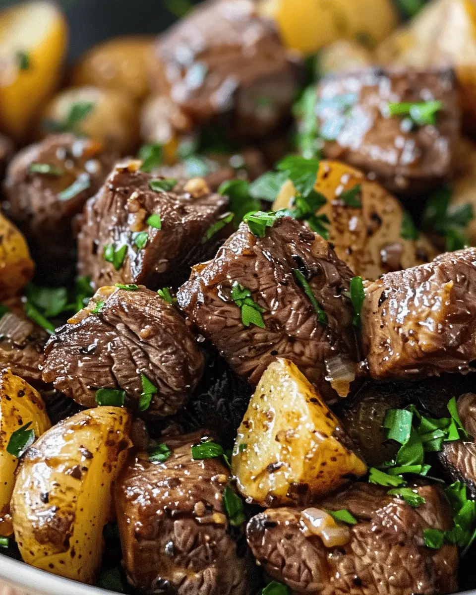 Garlic Butter Beef Bites: Easy Dinner with Tender Potatoes