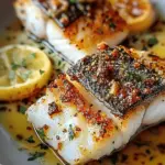 Delicious Lemon Garlic Butter Cod with Crispy Skin