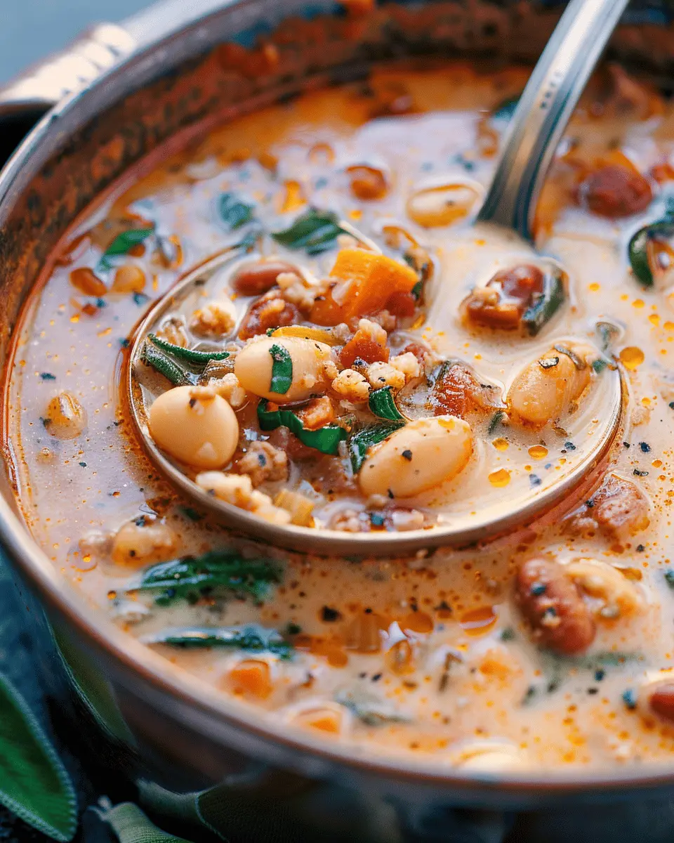 Tuscan Soup Delight: Easy Recipe with Turkey Bacon and Chicken Ham