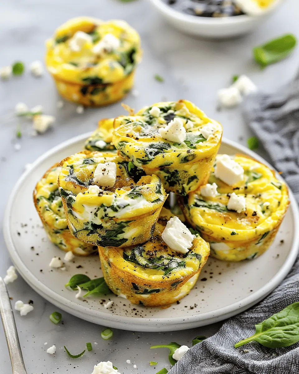Quick Healthy Egg Muffins with Spinach and Feta for Busy Mornings