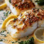 Baked Cod in Coconut Lemon Cream Sauce