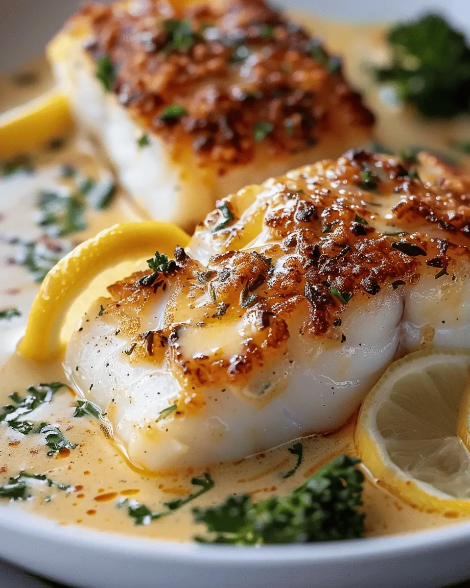 Baked Cod in Coconut Lemon Cream Sauce: A Delightful Twist