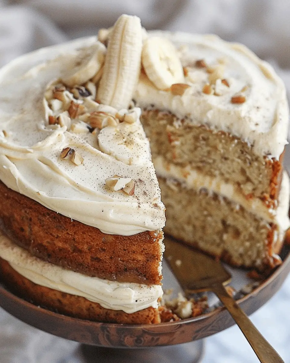 Banana Cake Bliss with Spiced Vanilla Buttercream Recipe