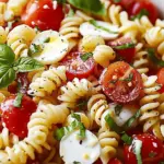 Creamy Caprese Pasta Salad
