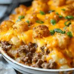 Tater Tot Casserole with Ground Beef