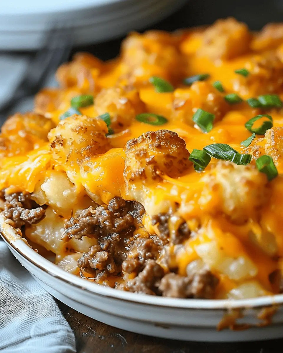Tater Tot Casserole: Easy Comfort Food with Ground Beef and Turkey Bacon