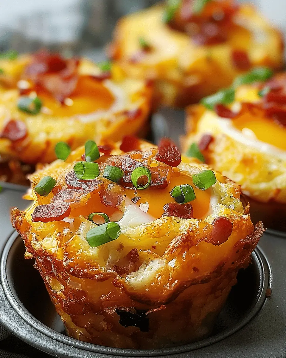Loaded Bacon and Egg Hash Brown Muffins: Easy Turkey Bacon Treats