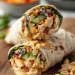 Thai Peanut Chicken Wraps