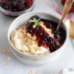 Custard Oats with Mixed Berry Compote