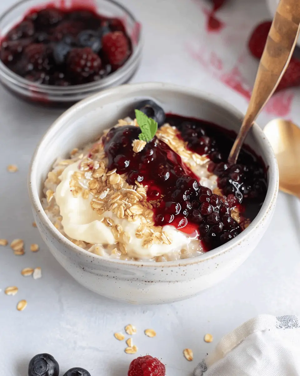 Custard Oats with Mixed Berry Compote: Easy Indulgence for Breakfast