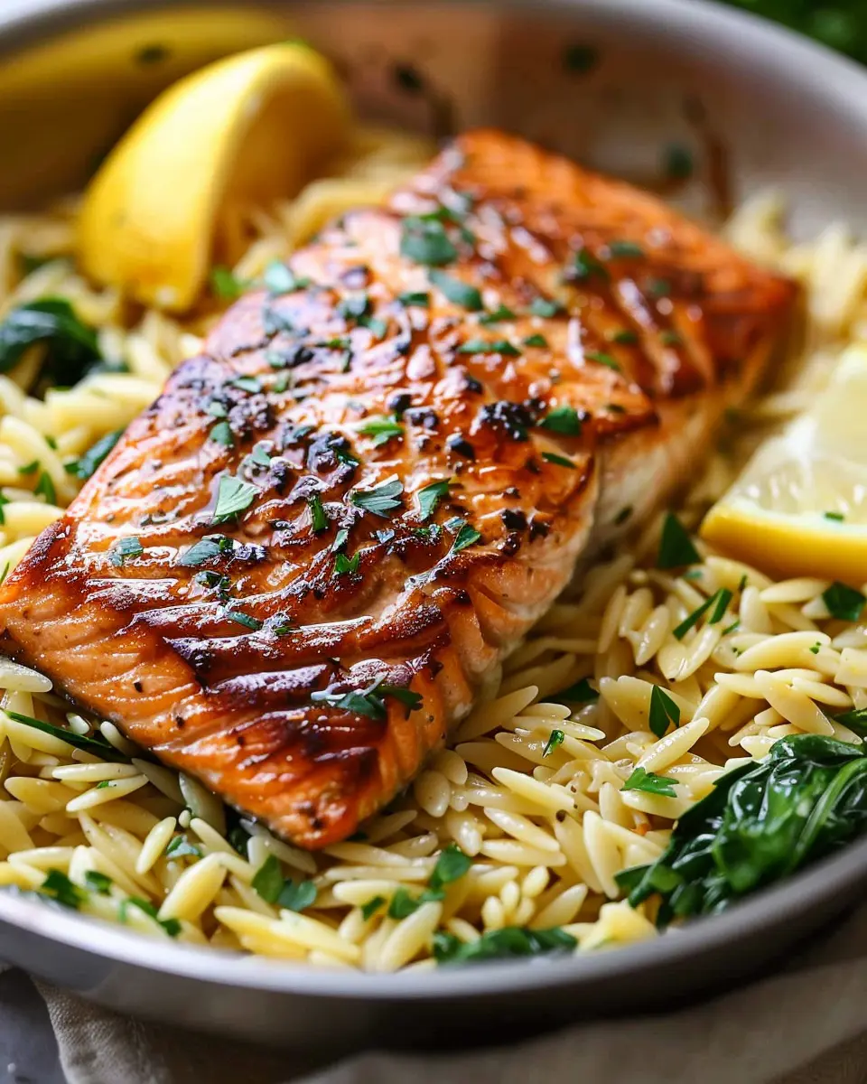 30-Minute Seared Salmon with Lemon Orzo: A Quick, Zesty Delight