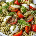 Pesto Caprese Pasta Salad