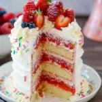 Colorful Layer Cake with Mascarpone Cream: A Vibrant Dessert