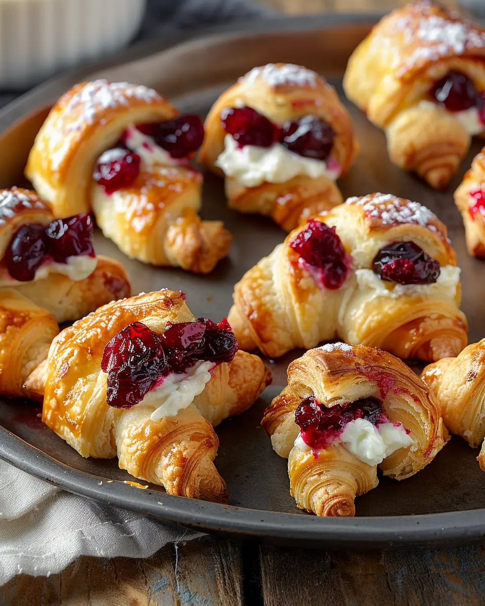 Cranberry Cream Cheese Crescent Bites: Indulgent &amp; Easy Appetizer