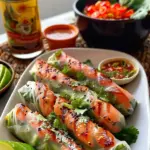 Vietnamese Baked Salmon Spring Rolls